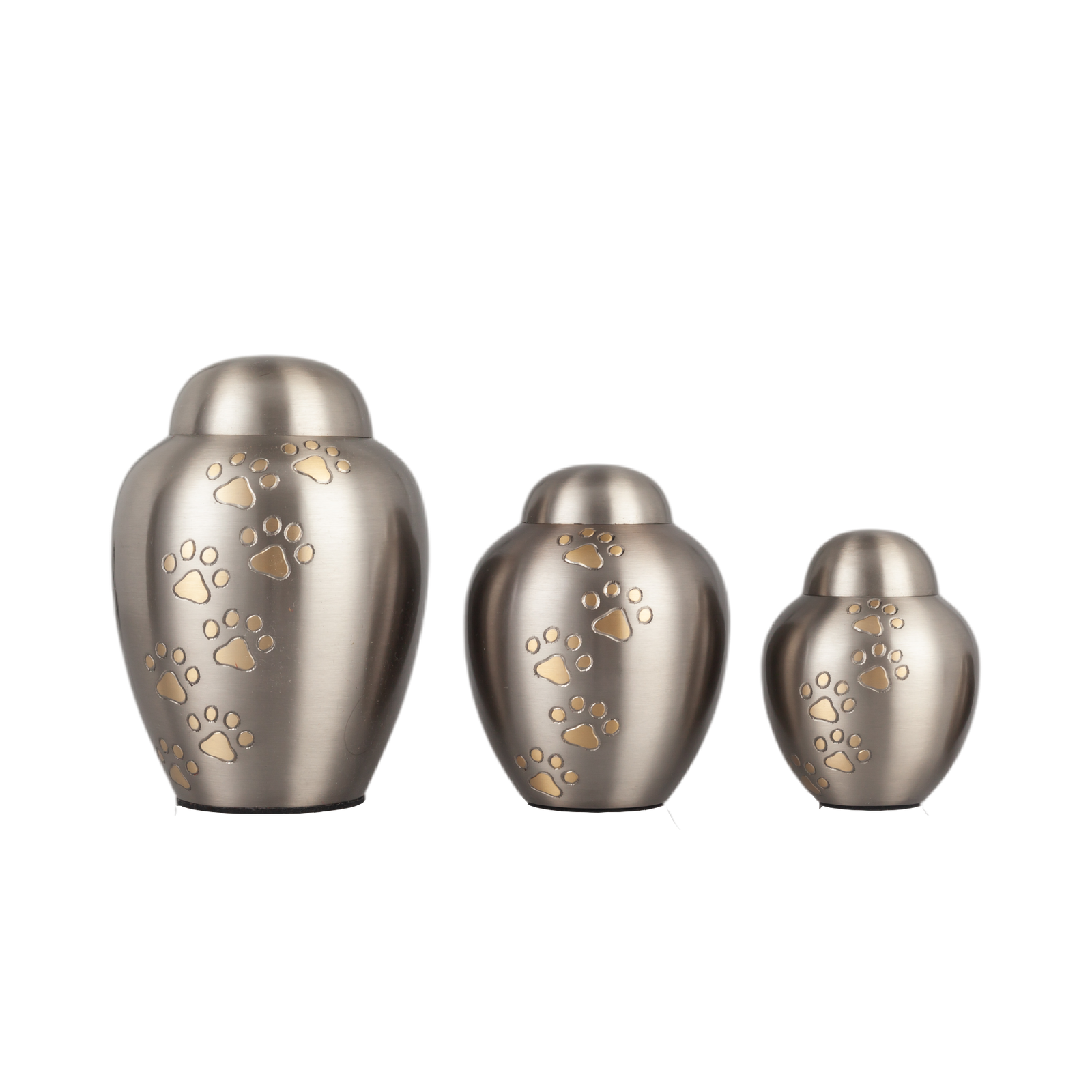 Classic Pewter Paw Print Pet Urn-2530